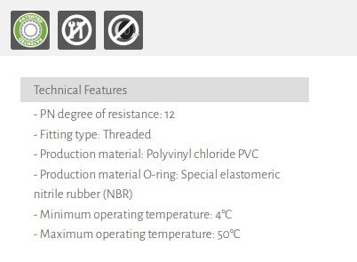 Rain PVC 25mm Manifold Nipple with O-Ring