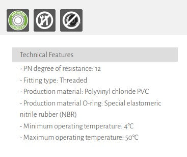 Rain PVC 25mm Manifold Swivel Tee F/F/M with O-Ring