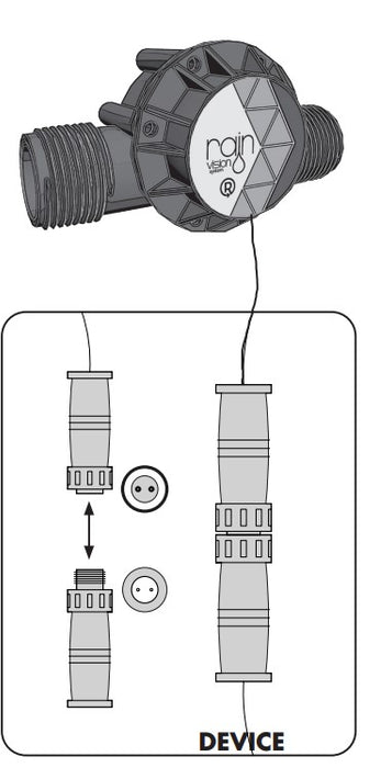 Rain Turbina Vision Inline Water-Powered Battery Charger for Rain Irrigation Controllers