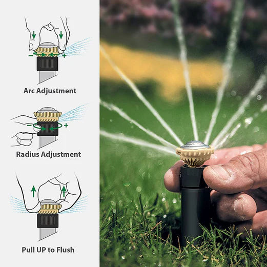 Rain Bird Pop-Up Sprinkler with R-Van Adjustable Rotary Nozzles Combo Deal