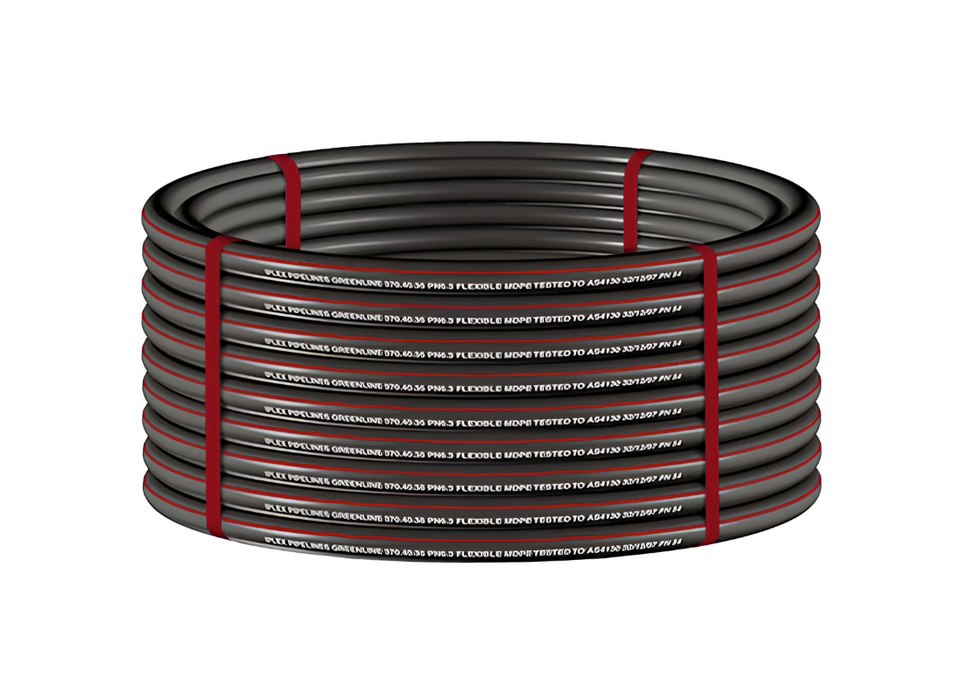 2" x 100m Rural Redline Heavy Duty Poly Pipe Perth