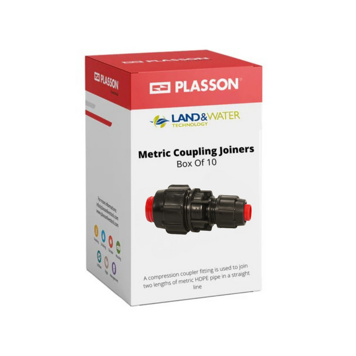 Plasson Rural Reducing Coupling Joiners for Redline Poly Pipe