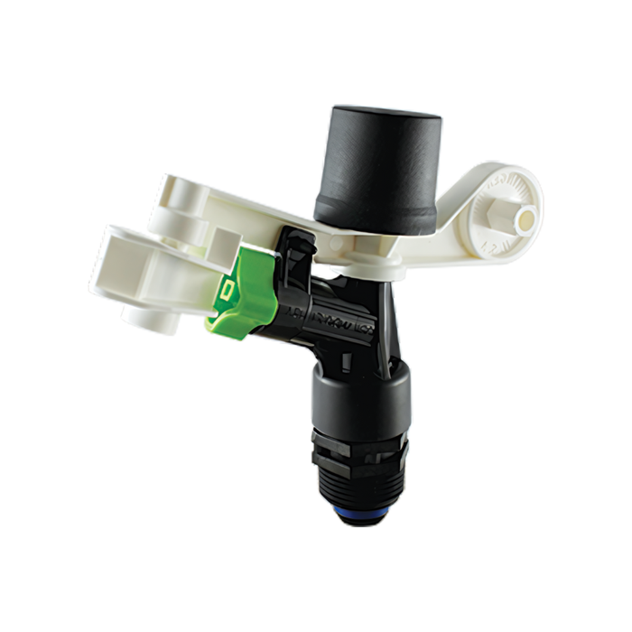 Senninger WedgeDrive 20 Series Full Circle 15mm Male Plastic Impact Sprinklers with Single Nozzles and Splasharm Diffusers