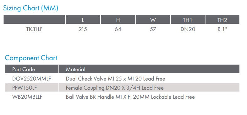 Backflow Conversion Chart Logi Civil Lead Free Brass Backflow Prevention Valve | Shop Online