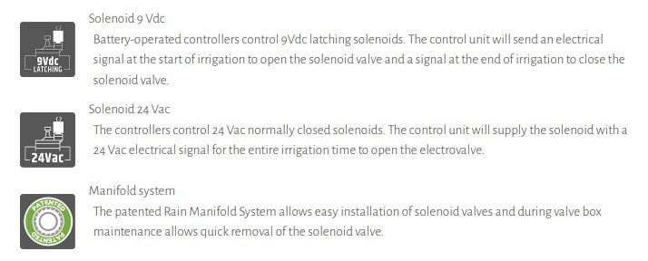 Rain RN 154 AC 25mm Male x Union Irrigation Solenoid Valve with Flow Control