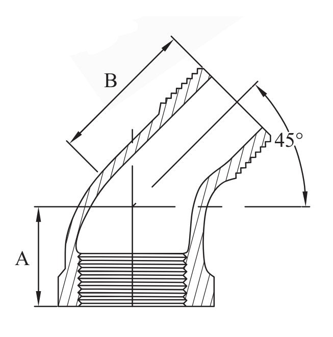 316 Stainless Steel BSP Threaded 45° Elbows - Male/Female