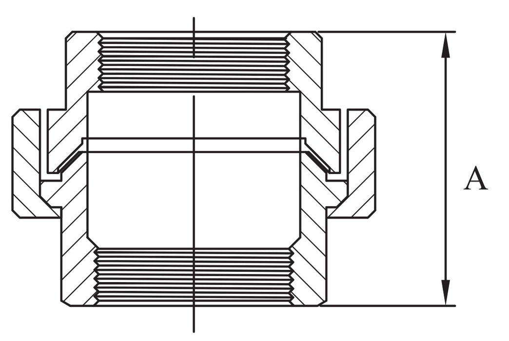 Stainless Steel 316 BSP Barrel Union - Female