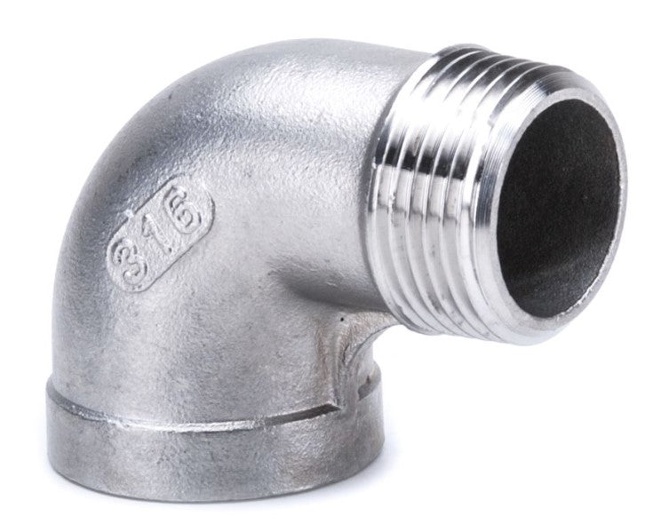 Stainless Steel 316 BSP Threaded Elbow - Male x Female