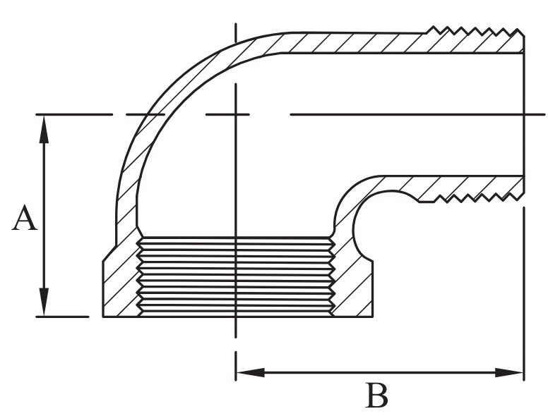 Stainless Steel 316 BSP Threaded Elbow - Male x Female