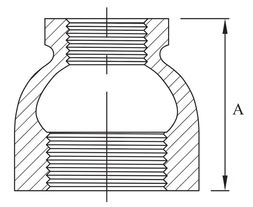 Stainless Steel 316 BSP Reducing Socket - Female