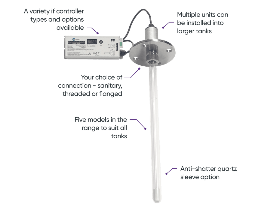 UV Guard T-Series Submersible UV Disinfection Device for Storage Tanks