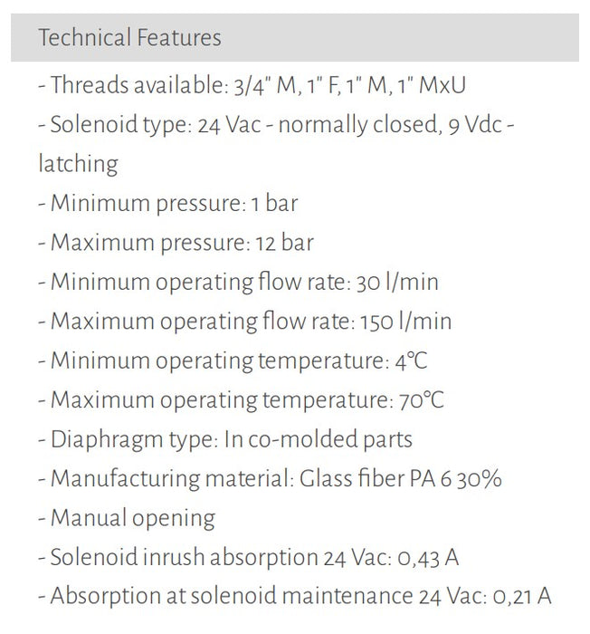 Rain RN 154 AC 25mm Female BSP Irrigation Solenoid Valve with Flow Control