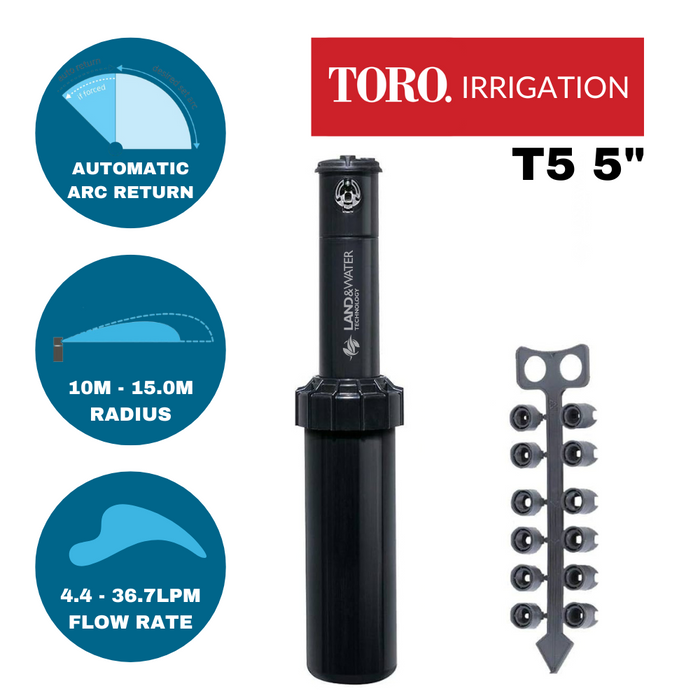 Toro T5 Series 125mm (5") Gear Drive Sprinkler (20mm BSP)