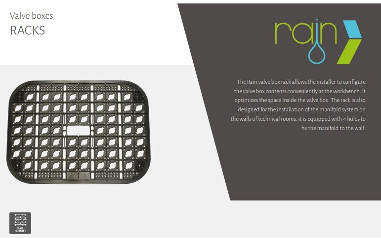 Rain GRID 113 Valve Box Positioning Grid with 4 Hangers for Manifold Mounting