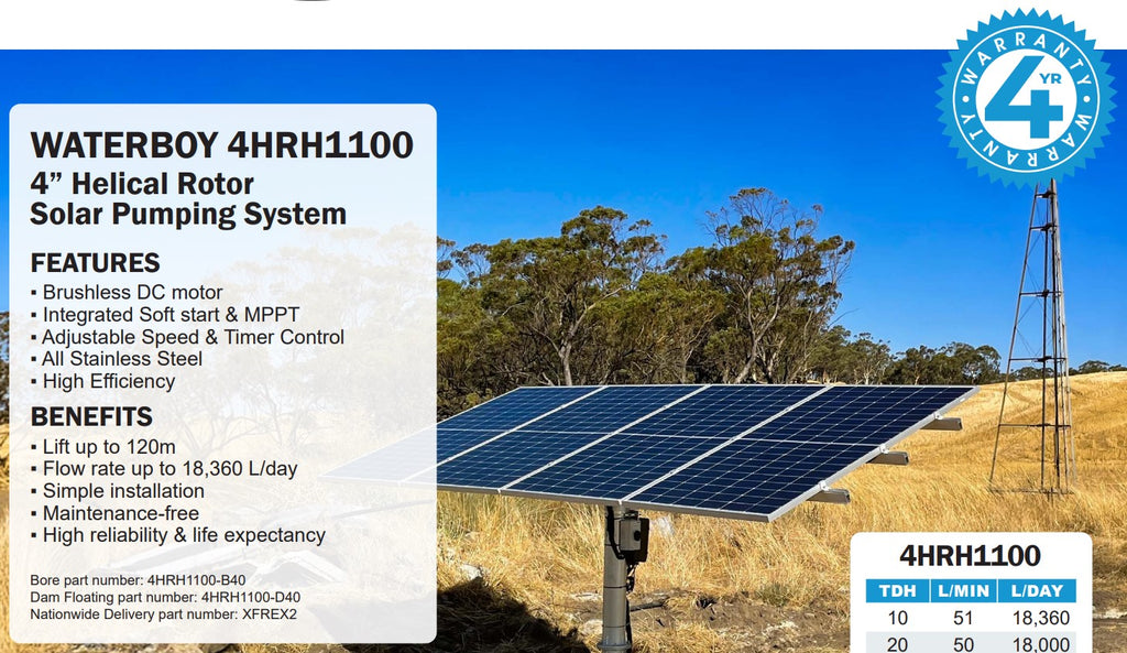 Waterboy Helical Rotor Solar Bore Pumps | Shop Online