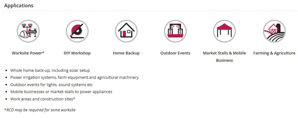 Welling & Crossley WC-P13750 11.00kW Open-Frame Petrol Generator with AVR, Remote Start & 45L Fuel Tank