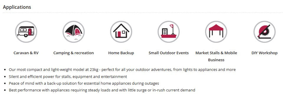 Welling & Crossley WC-P3200Si 3.20kW Ultra-Quiet Portable Inverter Generator with Pure Sine Wave & LCD Display