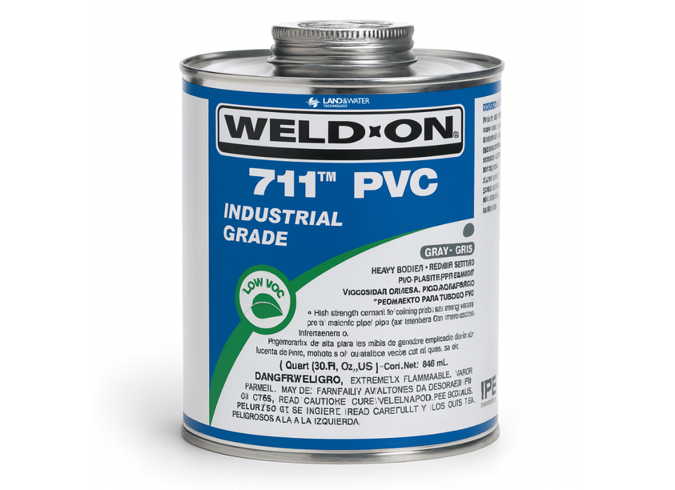 Weld-On 711 Heavy Bodied Industrial Grade Grey PVC Glue with Brush - Perth Metro Only