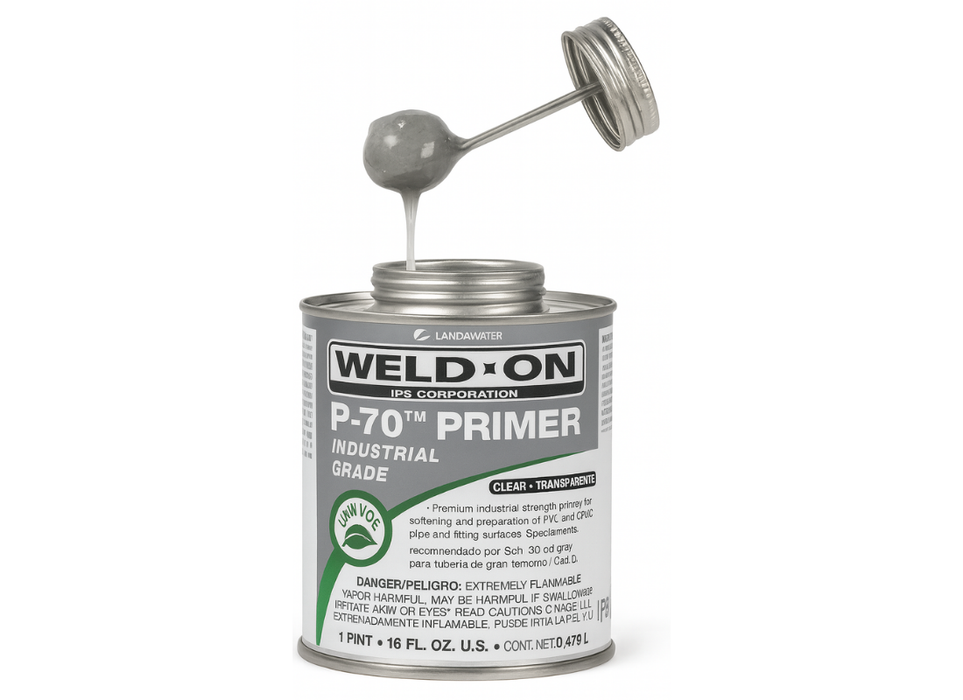 Weld-On P70 Clear PVC Primer Fluid with Brush - Perth Metro Only