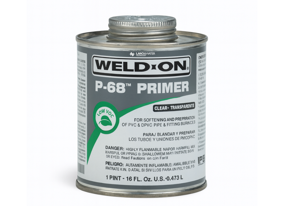 Weld-On P68 Clear PVC Primer Fluid with Brush - Perth Metro Only