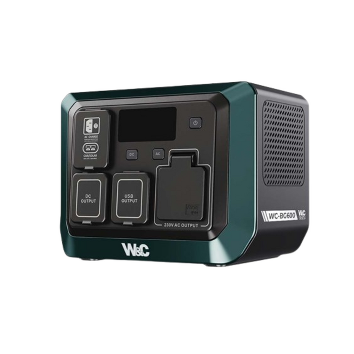 Welling & Crossley WC-BG600 0.60kW Portable Power Station with 512Wh LiFePO₄ Battery & Solar Input