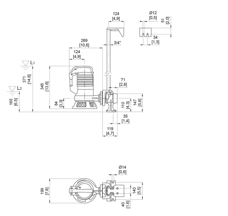 Zenit AP BluePro 200 Series 1.50kW 240v High Head Drainge Pump (Max 420LPM/270kPa)