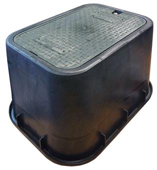 Rectangular Valve Boxes - 150mm to 500mm - PERTH ONLY Product Name: Commercial 305mm wide x 435mm long x 305mm deep (inlay lid) - PERTH ONLY