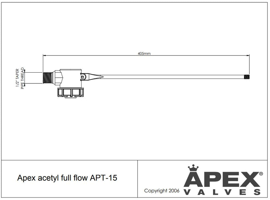 Apex Plastic Trough Valve Full Flow Size: 15mm (1/2") Plastic Trough Valve Full Flow