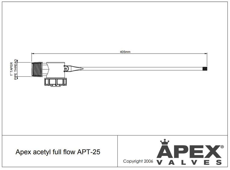 Apex Plastic Trough Valve Full Flow Size: 25mm (1") Plastic Trough Valve Full Flow