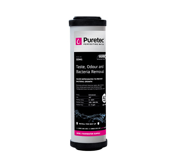 Puretec Ecotrol ES2 Series | Undersink Water Filter System Product Name: CE941 Silver Impregnated Ceramic Catridge 0.2 Micron