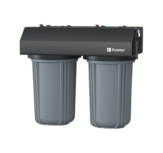 Puretec Ecotrol EM2 | High Flow Dual Whole House Water Filter Systems Product Name: EM2-60 Whole House Rainwater Filter 10" 60LPM (1" Connection)