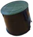 Round Valve Boxes - 150mm Product Name: Super econo 165mm top x 185mm bottom x 150mm deep
