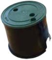 Lockable Valve Boxes - Lids lock in place with bolt Product Name: Round Domestic 150mm top x 215mm bottom x 220mm deep