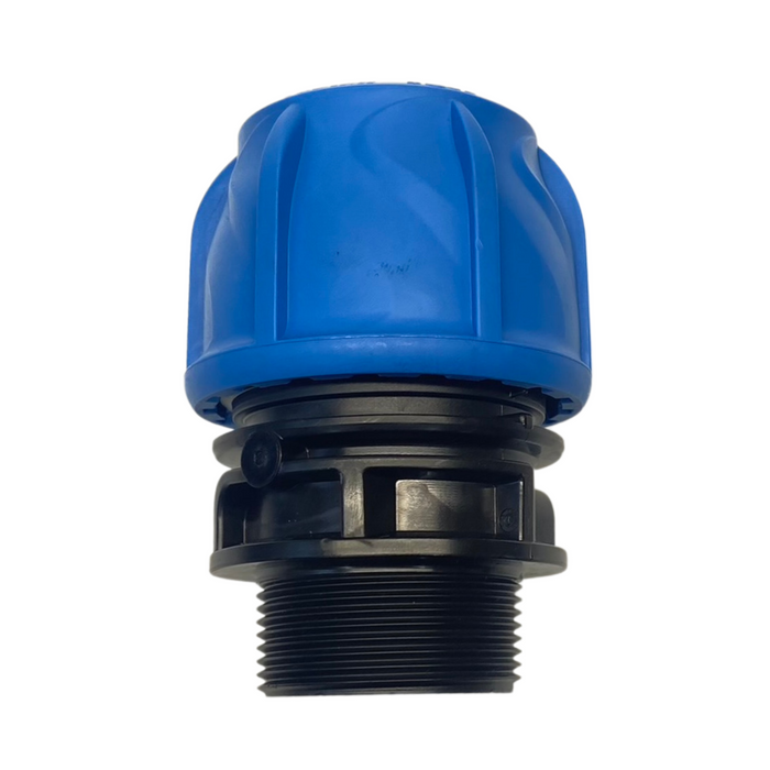 Alprene Metric Male End Connectors for Blueline Poly Pipe