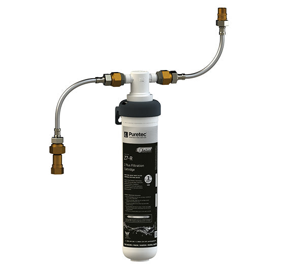 Puretec PureMix Z7 | High Flow Inline Undersink Water Filter for Harsh Water (1 micron) Product Name: Puretec z7 PureMix Highflow Inline Water Filter System, Z7 Replacement Cartridge (1 Micron)