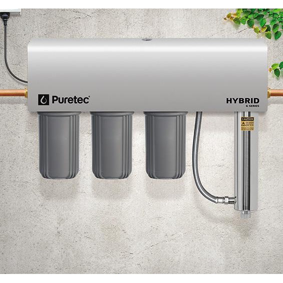 Puretec Hybrid G12 | Triple Filtration and Ultraviolet All in One Unit Product Name: Puretec Hybrid G12 Complete Unit, Replacement Pleated Sediment Cartridge (Washable), Replacement Carbon Cartridge (10 Micron), Replacement Polyspun Sediment Cartridge (10 Micron), Replacement Hybrid UV Replacement Lamp