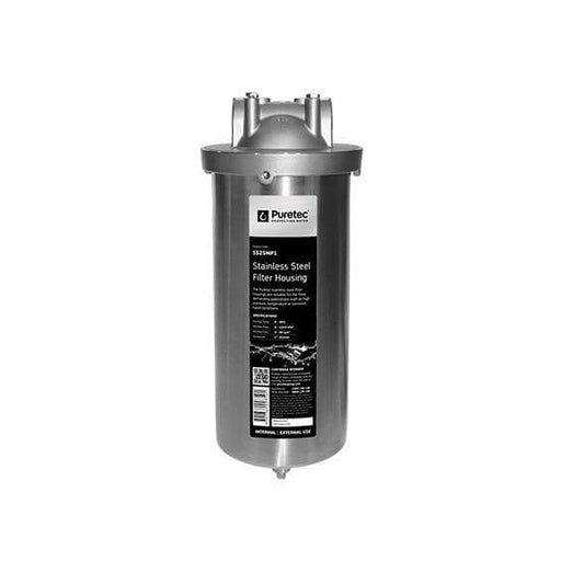 Puretec SSMP Series | Maxiplus Stainless Steel Housing Product Name: 10" 1" Connection 304 Stainless Steel Head & Housing (90Lpm)