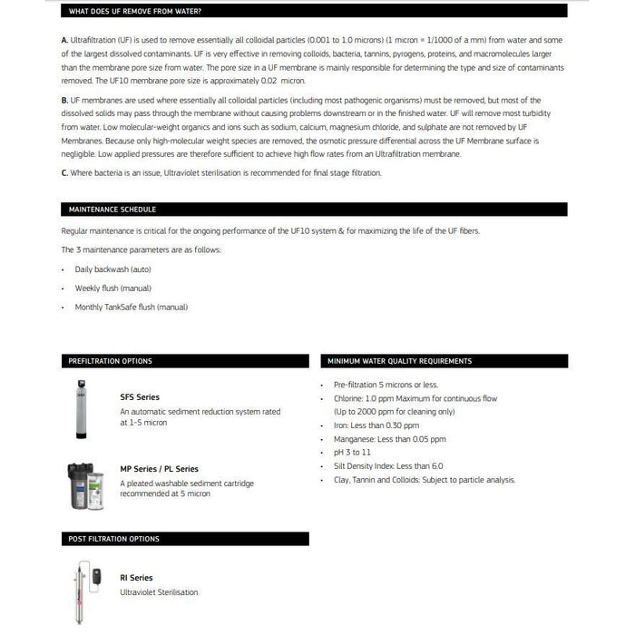 Puretec UF10 Ultra Filtration System Title: Default Title