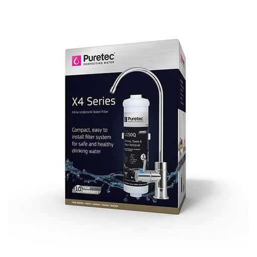Puretec X4 Series | Incline Undersink Water Filter System with High Loop LED Faucet Product Name: Puretec X4 Unit Complete