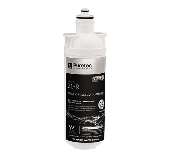 Puretec Z12 | Quick Twist Water Filter System Product Name: Quick-twist replacement cartridges (0.1 micron)
