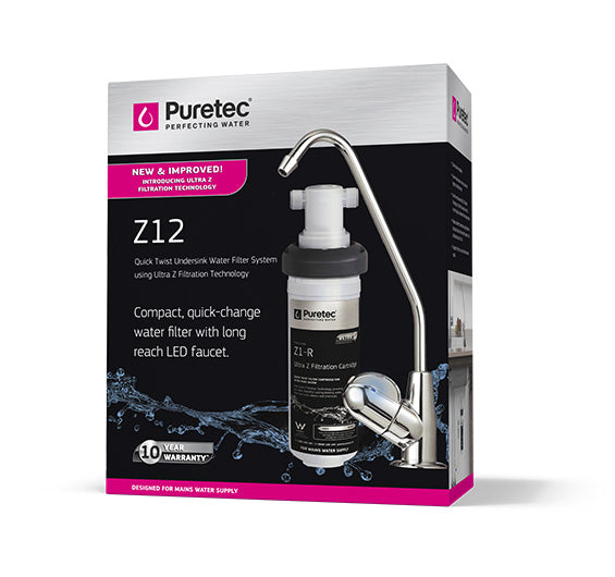 Puretec Z12 | Quick Twist Water Filter System Product Name: Puretec Z12 - Quick Twist Water Filter System with Long Range LED Faucet