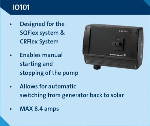 Grundfos Post Mount Array Kits with IO 101 & CU200 Suitable for SQF Pumps Product Name: 2x 330W PM with IO101 & CU200, 3x 330W PM with IO101 & CU200, 4x 330W PM with IO101 & CU200, 6x 330W PM with IO101 & CU200