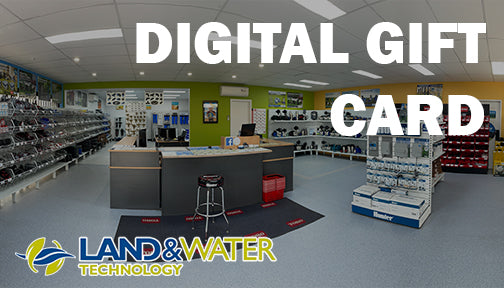 Land and Water Technology Gift Cards Denominations: A$100.00, A$150.00, A$200.00, A$500.00, A$1,000.00
