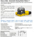 Netafim DOSE-O-MAT K Automatic Water Meter Product Name: 20mm 1m³ Dial Threaded BSP - No coupling set required (50L Increment), 20mm 2m³ Dial Threaded BSP - No coupling set required (50L Increment), 25mm 1m³ Dial Threaded BSP - No coupling set required (20L Increment), 25mm 3m³ Dial Threaded BSP - No coupling set required (100L Increment), 25mm 10m³ Dial Threaded BSP - No coupling set required (500L Increment), 25mm 50m³ Dial Threaded BSP - No coupling set required (1000L Increment), 40mm 10m³ Dial Requires