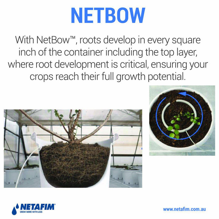 Netafim NetBow Pot Irrigation Product Name: Netafim Netbow 25cm (10") 8 Multi-Outlet Dripper