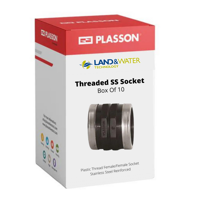 Plasson Threaded BSP Socket (Stainless Steel Reinforced) - Box of 10