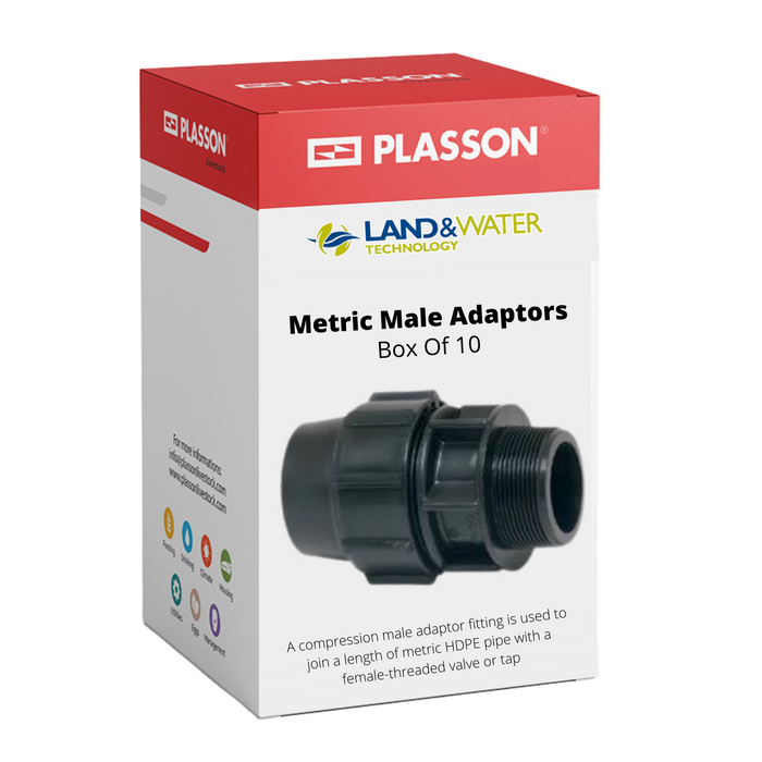 Plasson Metric Male BSP Adaptors for Blueline Poly Pipe
