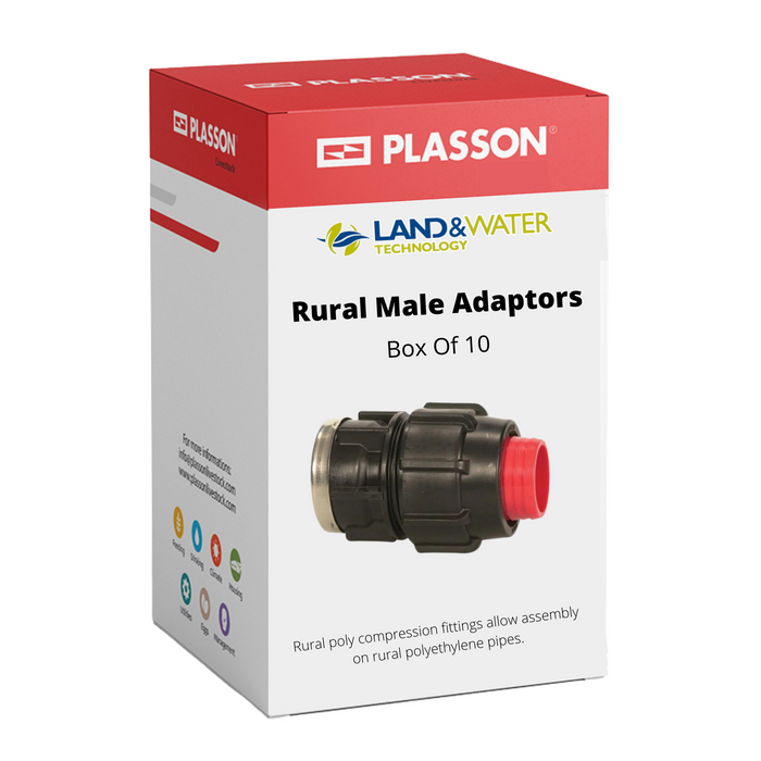Plasson Rural Male Adaptors for Redline Poly