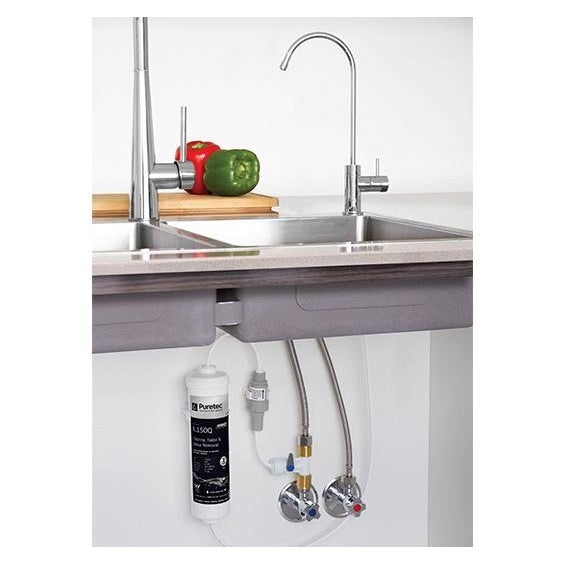 Puretec X4 Series | Incline Undersink Water Filter System with High Loop LED Faucet Product Name: Puretec X4 Unit Complete, Replacement Incline Filter Cartridge (1 Micron)