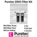 Puretec CR Series | Caravan/RV Water Filter Kit Product Name: CR45 Caravan/RV Water Filter Kit, Pleated Sediment Cartridge (Washable 5 Micron) - Replacement Cartridge, Silver Impregnated Carbon Cartridge (1 Micron) - Replacement Cartridge